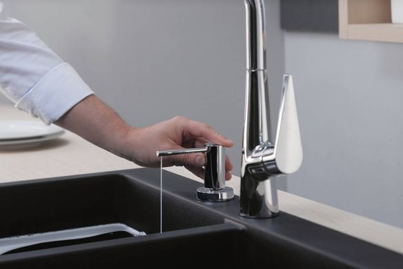 Дозатор для мийних засобів Hansgrohe A51, 500мл, чорний матовий (355192)