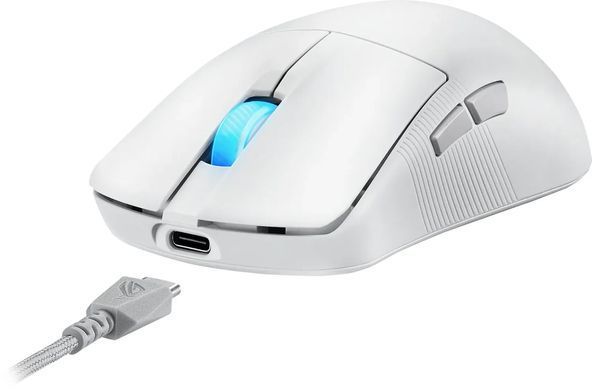 ASUS Миша ROG Harpe Ace Mini, USB-A/WL/BT, білий (380734) 90MP03Z0-BMUA10 фото