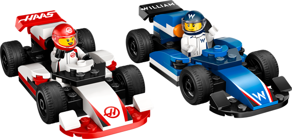 Конструктор LEGO City Автомобили для гонки F1 команд Williams Racing и Haas F1, 92 детали (60464)