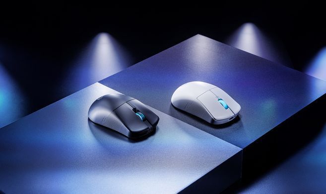 ASUS Миша ROG Harpe Ace Mini, USB-A/WL/BT, білий (380734) 90MP03Z0-BMUA10 фото