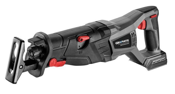 Шабельна пила GRAPHITE 58G096 без АКБ та ЗУ (18V, безщітковий двигун, різання дерева/металу) 58G096 фото
