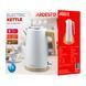 Електрочайник ARDESTO EKL-F420WWD, 1.7л, метал, мат, Strix, білий (376977) EKL-F420WWD
