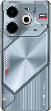 TECNO Смартфон POVA 6 NEO (LI6) 6.78" 8/128ГБ, 2SIM, 7000мА&bull;год, Starry Silver (376688) 4894947023620 фото
