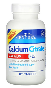 Calcium Citrate + D3 Max - 120 tabs