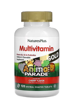 Мультивітаміни для дітей (Animal Parade Gold) 120 жувальних таблеток зі смаком вишні