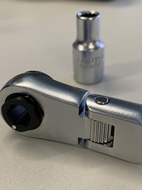 Тріскачка міні 1/4" з шарніром TOPTUL 60 зубців (ісп. з FTDF0810) CHEV0811