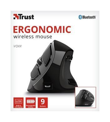 Trust Мышь Voxx Rechargeable Ergonomic, WL, Черный 23731_TRUST фото