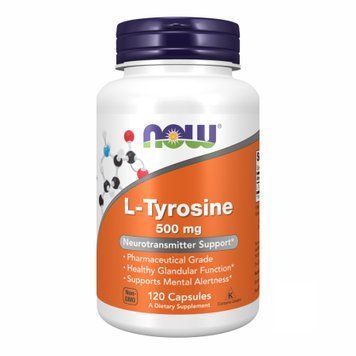 L-TYROSINE 500mg, Now Foods, 120 caps L-Тирозин Now Foods 500 мг &mdash; Для щитовидки