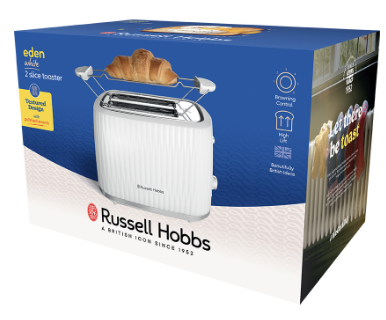 Тостер Russell Hobbs 27370-56 Eden 2S Toaster White (7030834) 25199036001 фото