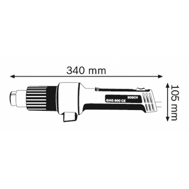 Фен будівельний Bosch GHG 600 CE(0601942103) 0601942103 фото