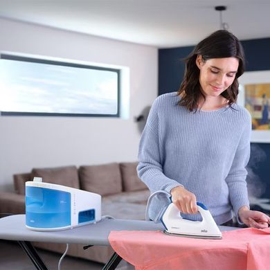 Braun Прасувальна система CareStyle 3, 2400Вт, 2000мл, паровий удар -460гр, нерж. сталь, біло-синій (376480) IS3157BL фото