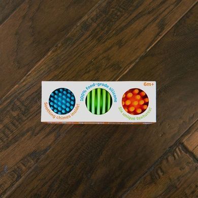 Прорізувач-брязкальце Fat Brain Toys Sensory Rollers Сенсорні кулі 3 шт. (FA161-1) dt_9452 фото
