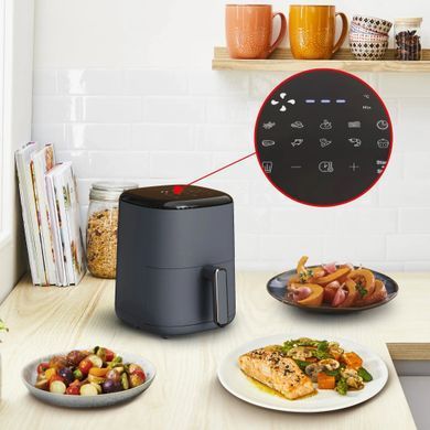 Tefal Мультипіч EasyFry Compact, 1300Вт, чаша-3л, сенсорне керув., пластик, темно-синій (385731) EY145B10 фото