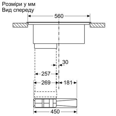 Bosch Варочная поверхность с вытяжкой - индукция/60см/4конф/черный PIE611B15E фото