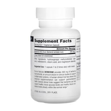 Berberine 500 mg - 60 caps Source Naturals