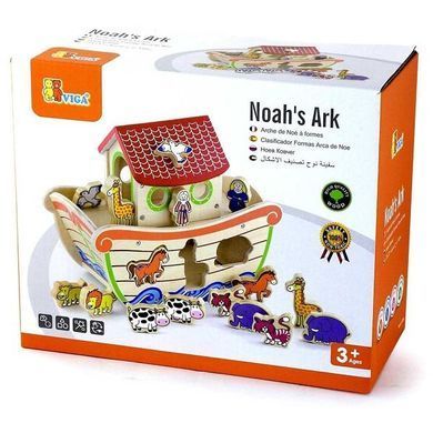 Дерев'яний сортер Viga Toys Ковчег зі звірятами (50345) dt_400 фото