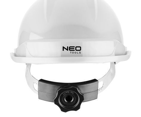 Каска промышленная NEO TOOLS 97-221, белая, с подбородочным ремнем, ABS, CE сертификат