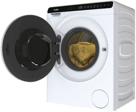 Haier Пральна машина фронтальна, 5кг, 1000, A+++, 44см, дисплей, інвертор, люк чорний, висота 70см, білий (372639) HW50-BP12307 фото