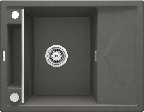 Мийка кухонна Deante Magnetic, граніт, прямокут., с крылом, 640х500х219мм, чаша - 1, врізна, антрацит (366671)
