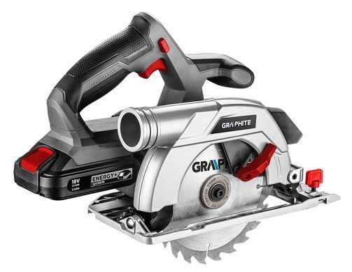Циркулярная пила GRAPHITE Energy+ 18V, артикул 58G050, с бесщеточным, без акбизу 58G023 фото