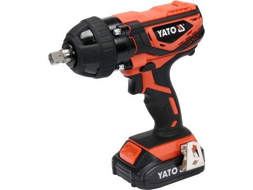 Гайковерт ударный аккумуляторный YATO 18В, 2 АГод. квадрат 1/2", 300 Нм. +4 головки YT-82804 фото