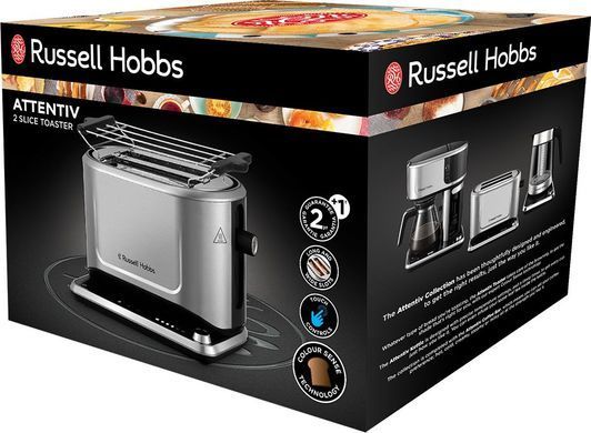Russell Hobbs Тостер Attentiv 2 Slice, 1500Вт, нержавіюча сталь (363016) 26210-56 фото