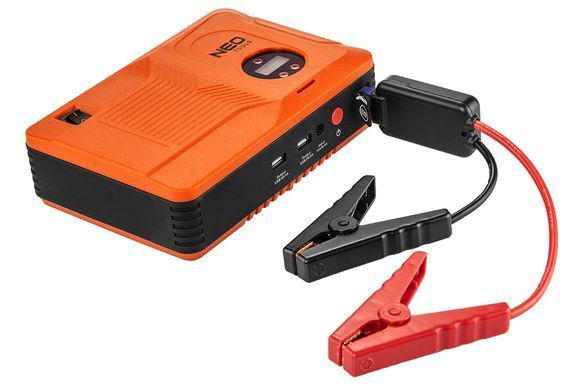 Пусковий пристрій Neo Tools "Jumpstarter" 11-997, 14000 мАг, до 400 А, з компресором та функцією Powerbank 11-997 фото