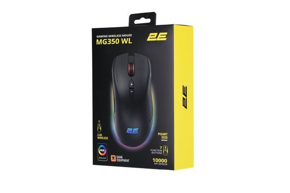 2E Gaming Миша MG350 WL, RGB USB Black (358783) 2E-MG350UB-WL фото