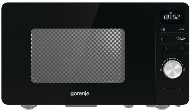 Gorenje Мікрохвильова піч, 20л, електр. управл., 800Вт, дисплей, чорний (308910) MO20A3B фото