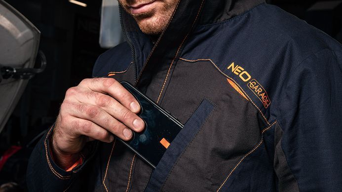 Робоча куртка NEO TOOLS 81-207 Garage, 100% хлопок Ripstop, підсилення Oxford, CE