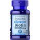 Біотин, Biotin, Puritan's Pride, 10.000 мкг, 100 гелевих капсул