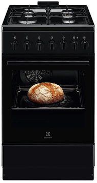 Electrolux Плита комбинированная, 57л, 50x60см, конвекция, черный LKK520022K фото