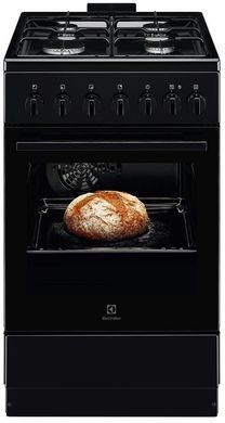 Electrolux Плита комбинированная, 57л, 50x60см, конвекция, черный LKK520022K фото
