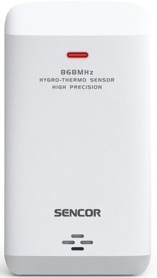 Метеостанція Sencor, внутр/зовн вимірювання, від мережі/CR2032x1+AAx2+AAx3, темп-ра, вологість, час, прогноз погоди, атмосферний тиск, шв. вітру, підкл. до WIFI, чорний (354437)