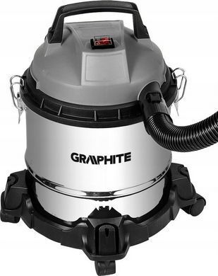 Graphite Пылесос профессиональный, 800Вт, 12кПа, контейнер 12л, розетка 220В/800В, колеса 59G613 фото