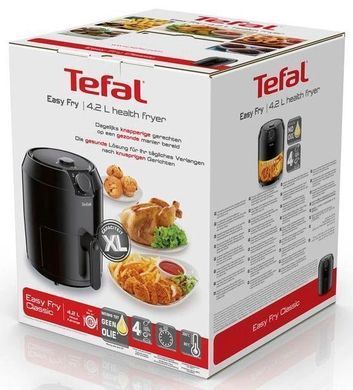 Tefal Мультипіч EasyFry Classic XL, 1500Вт, чаша-4.2л, механічне керув., пластик, чорний (366701) EY201815 фото