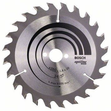 Диск пиляльний Bosch Optiline Wood 160x24 / 16 мм, 24 2608641171