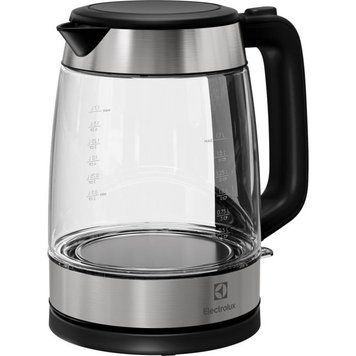 Электрочайник Electrolux 1,7л, Strix, стекло, черный+нерж (344566) E4GK1-4GB фото