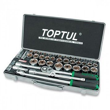 Комбинированный набор инструментов TOPTUL 1/2" (дюйм+метр.) 43ед. GCAD4303
