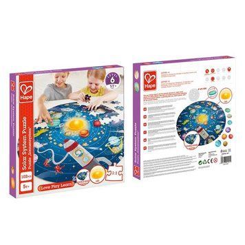 Дерев'яний пазл Hape Сонячна система з підсвіткою Сонця 102 ел. (E1625) dt_12216 фото