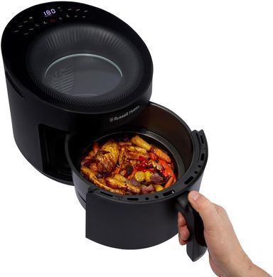 Russell Hobbs Мультипіч Satisfry Panoramic- 1500Вт, чаша-5л, сенсорне управл., 10 авто. програм, пластик/скло, чорний (385895) 27420-56 фото