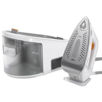 Braun Прасувальна система CareStyle 3, 2400Вт, 2000мл, паровий удар -400гр, нерж. сталь, біло-сірий (376483) IS3132WH фото