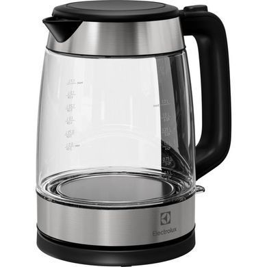 Электрочайник Electrolux 1,7л, Strix, стекло, черный+нерж (344566) E4GK1-4GB фото