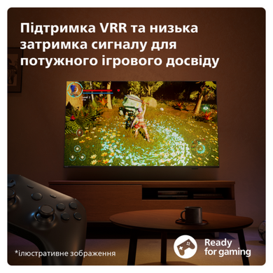 Телевізор 55", MiniLED, 60 Hz, UHD, GTV, P5, Bluetooth, no DV, 600 cd/m2, GA, AirPlay2, RC with mic( PHILIPS 55PML8709/12 3728196 фото