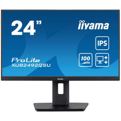 23,8 "16: 9 IPS RK Monitor, 2560x1440, 0,5 мс (MPRT), 100 Гц, FreeSync, 1xhdmi/1xdp/2xusb 3,2, SP 2x2 IIYAMA XUB2492QSU-B1 3724091 фото