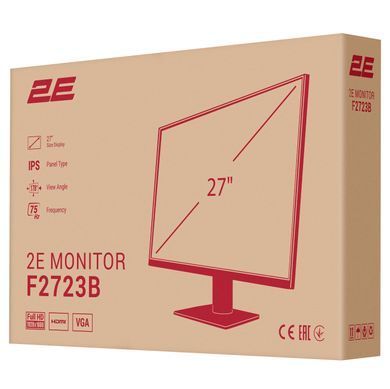 2E Монітор LCD 27" F2723B D-Sub, HDMI, IPS, 75Hz (364799) 2E-F2723B-01.UA фото