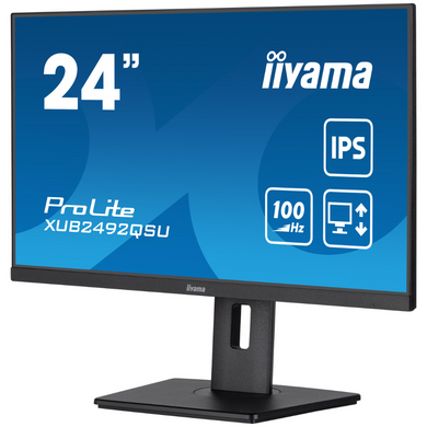 23,8 "16: 9 IPS RK Monitor, 2560x1440, 0,5 мс (MPRT), 100 Гц, FreeSync, 1xhdmi/1xdp/2xusb 3,2, SP 2x2 IIYAMA XUB2492QSU-B1 3724091 фото