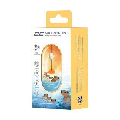 2E Миша MF300 CAPYBARA:SUNSET Silent WL BT, жовтий (374317) 2E-MF300WCAPIBARAYW фото