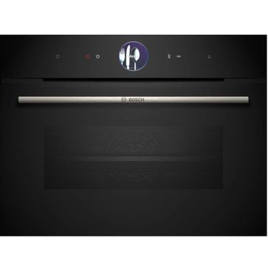Bosch Духова шафа електрична компактна, 47л, A+, пара, дисплей, конвекція, чорний (368703) CSG7364B1 фото