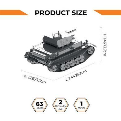 Колекційна модель-конструктор Metal Time World of Tanks танк Pz.Kpfw. II Ausf. G (MT061) dt_94833 фото